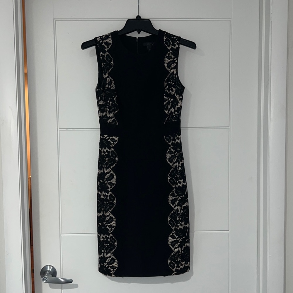 Jcrew black and cream dress. Size 00